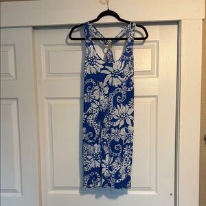 Lilly Pulitzer Blue and White Seahorse Dress